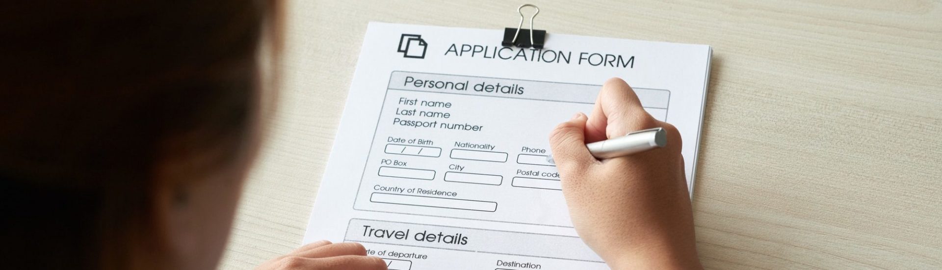 Filling application form