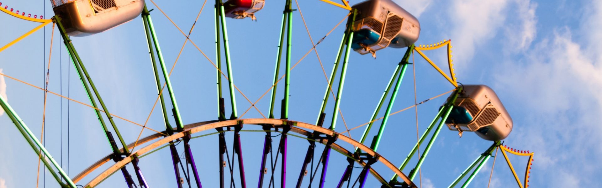 State Fair Carnival Amusment Ride Blue Sky